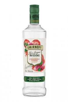 SMIRNOFF ZERO STRAWBERRY ROSE VODKA